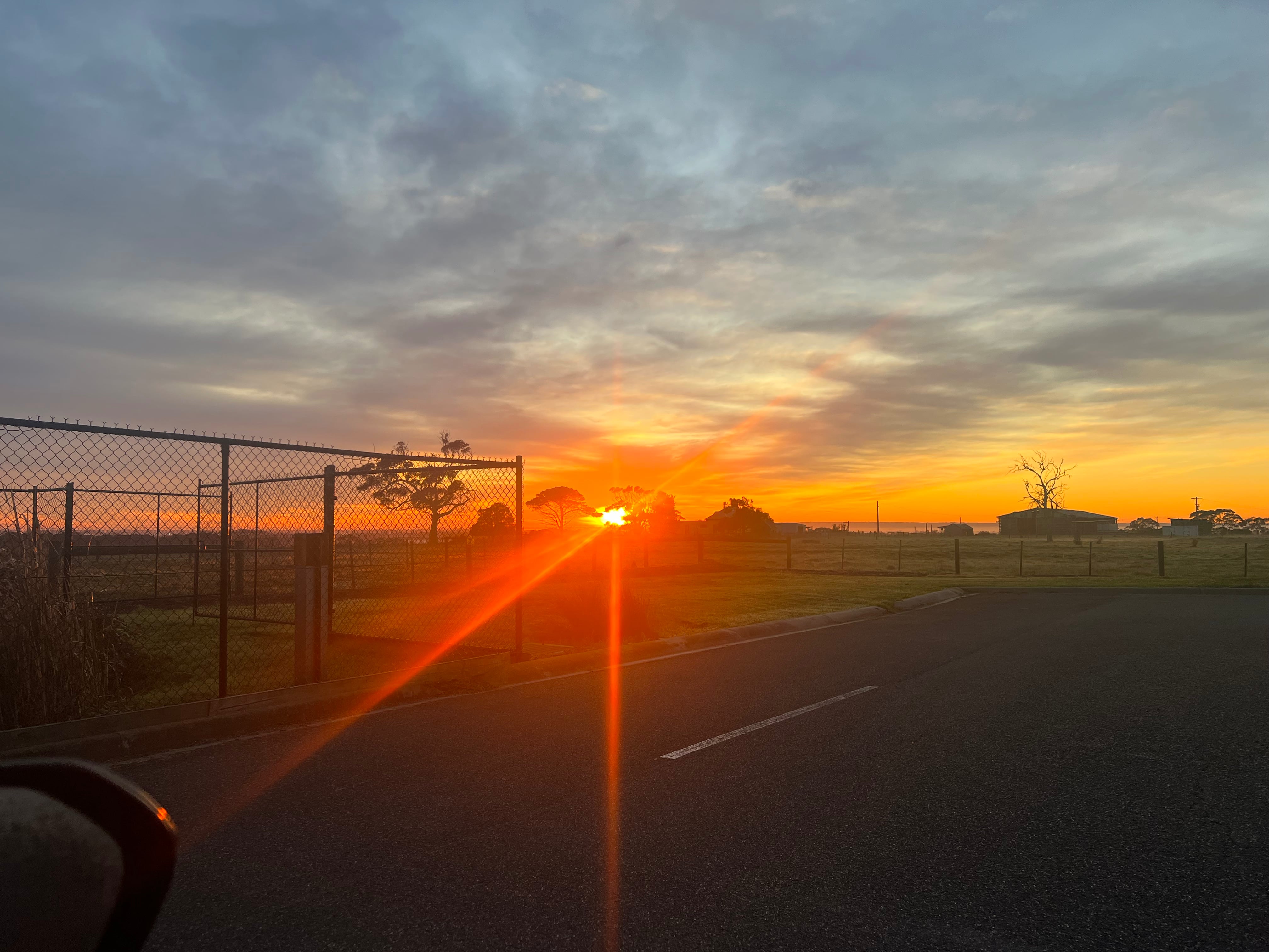 a bright beautiful australian sunrise